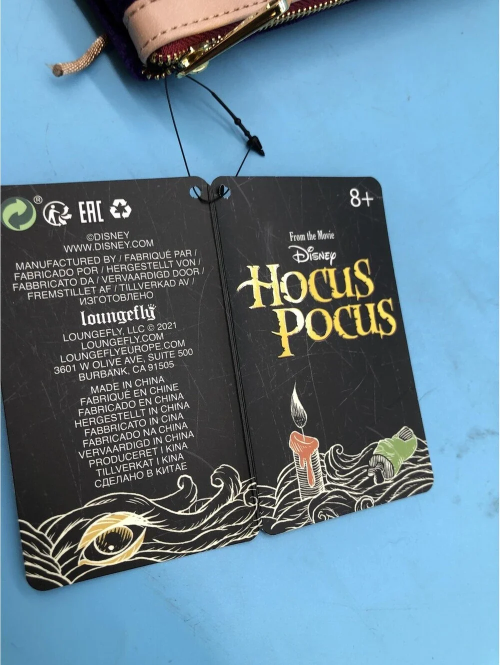Loungefly Disney Hocus Pocus Cosmetic Makeup Bag WDCS0303 New Zipper Multicolor
